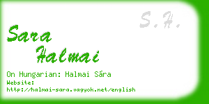 sara halmai business card